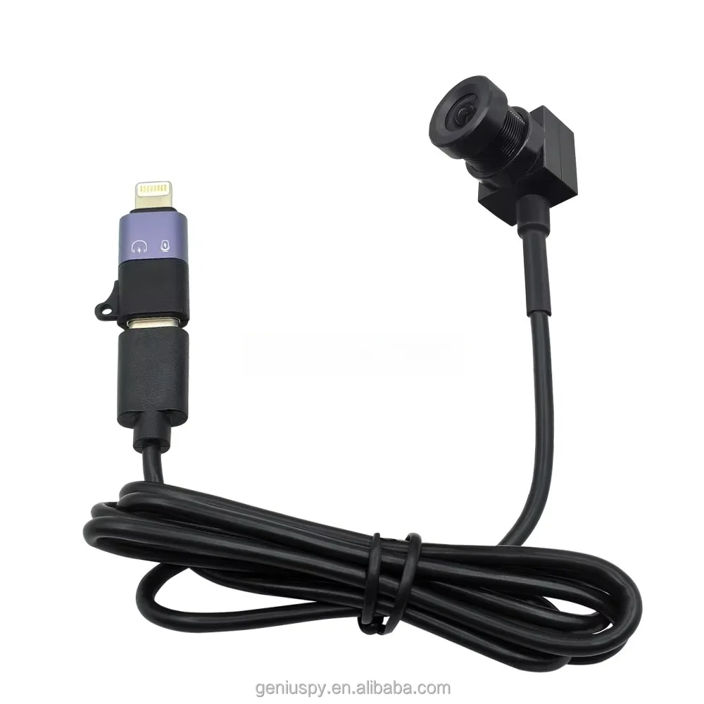 1MP 720P HD Android PC Mini UVC USB Camera IOS OTG Lightning Security Video Audio Camera Webcam With 3.6mm No Distortion Lens