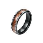 Tungsten Jewelry Jewelrytungstentungsten OMD Men's Custom Wood Tungsten Ring In Tungsten Jewelry