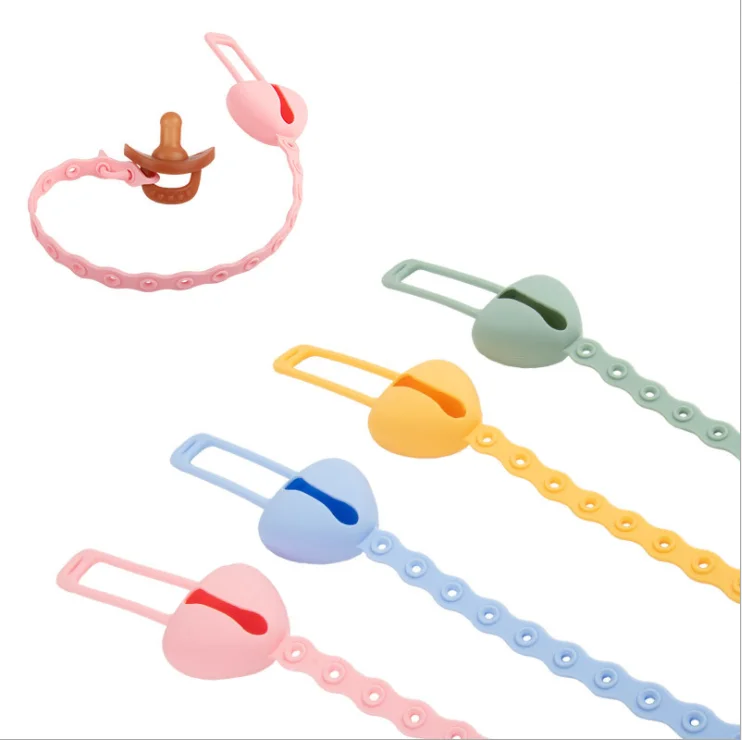 USSE New Design Portable Soft Baby Nipple Chain Anti Drop Pacifier Holder