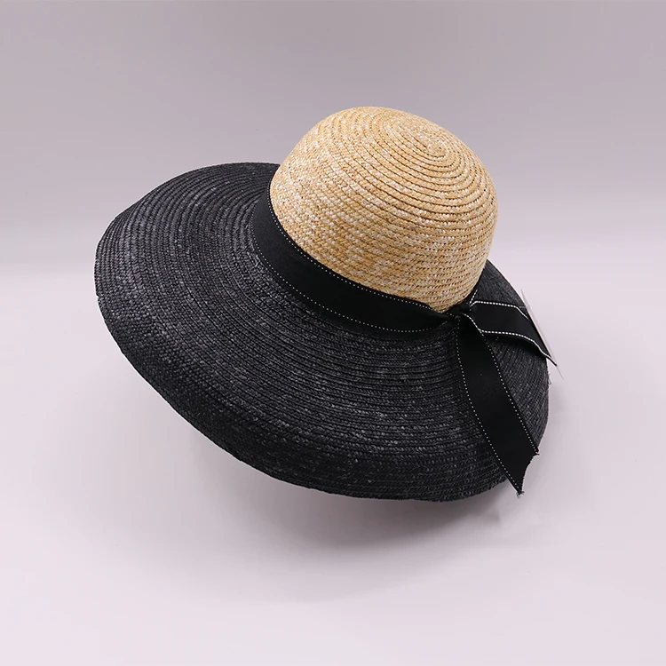 classical wheat straw hat ladies wide brimmed roll beach