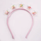 Hot Star Pink Cute Kids Hairband Hot Sale Star Glitter Cartoon Star Pink Hair Band For Children Wholesale