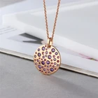 Stones Jewelry Factory Price CZ Stones Necklace Jewelry Elegant Amethyst Pendant With Unique Necklace For Women