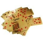 Poker Game 24K Gold Playing Cards Poker Game Deck Gold Foil Poker Set Plastic Magic Card Waterproof Cards