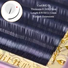 Eyelash Extensions Wholesale 2 Tips Matte Black Ellipse Flat Shape False Lashes Split Tips Flat Shape Eyelash Extensions