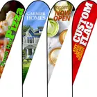 Outdoor Printed Promotional Restaurant Banner Business Advertising Feather Beach Flag Banners Advertising Custom