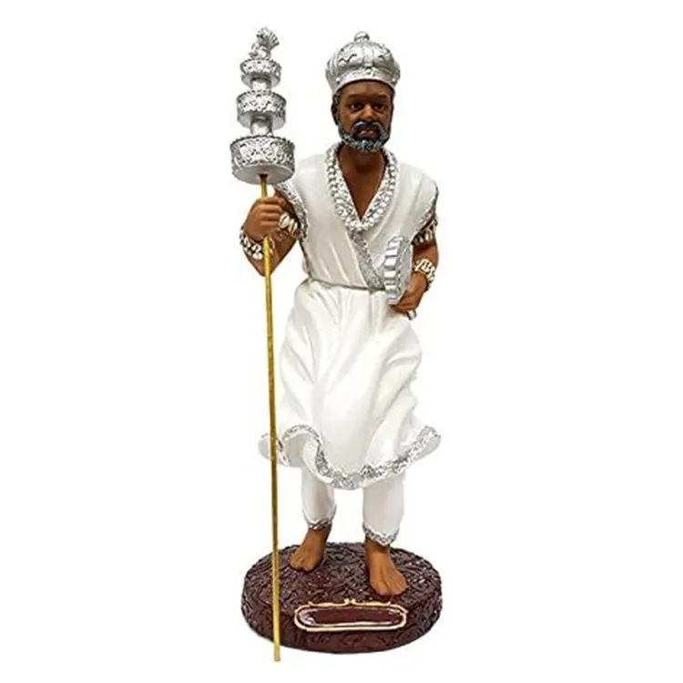 Resin 12 Orisha Obatala Statue Yoruba Santeria Seven Powers African