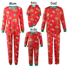 Family Family Matching Pajamas Sets Boys Girls Deer Snow Children PJs Family Christmas Pajamas