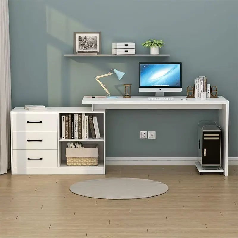 Factory Direct Sales Modern Minimalist Computer Desk Children Desk With Bookshelf Set Integrated Writing Table For Study