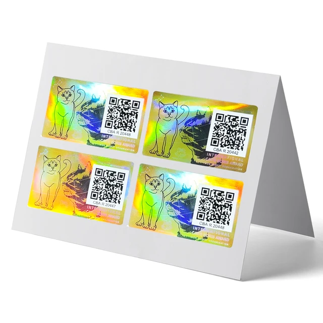 Custom Anti-fake Hologram Sticker Authenticity Security Sequence Codes and Floating Patterns Logo Label for Packaging