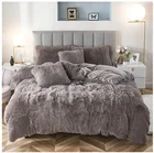 Comforter Long Pair PV Plush Comforter With Velvet Back Side With Filling 2.5CM Plush Bed Set Quilt