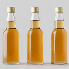 Glass Bottle Glassglassglassglass Clear Round Wine Glass Bottle 50ml With Aluminium Screw Top Caps