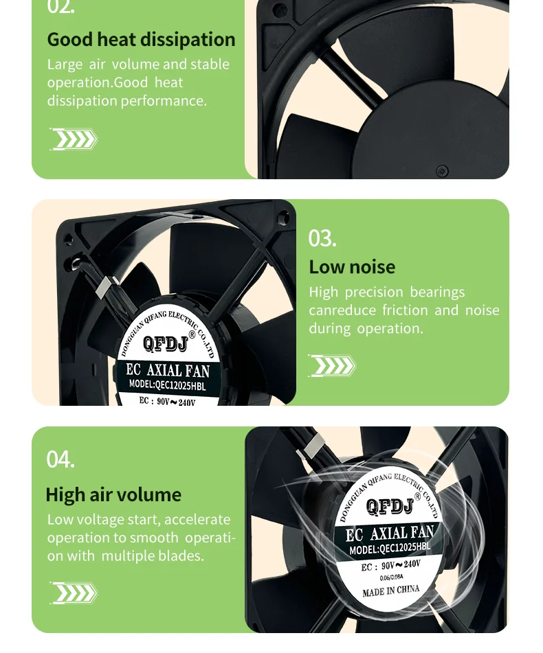 Axial Cooling Fan, Waterproof, IP65/IP67/IP68, 120x120x25mm - detail 12