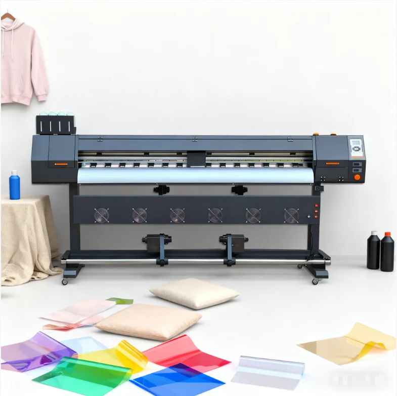 product factory direct 19m automatic inkjet printer 18m sublimation paper plotter machine for polyester fabric 1 year warranty solvent-1