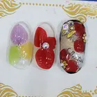 Nail Art Sample Free 12pcs Fabric Big Nail Flower Decoration For Fashion Nail Art