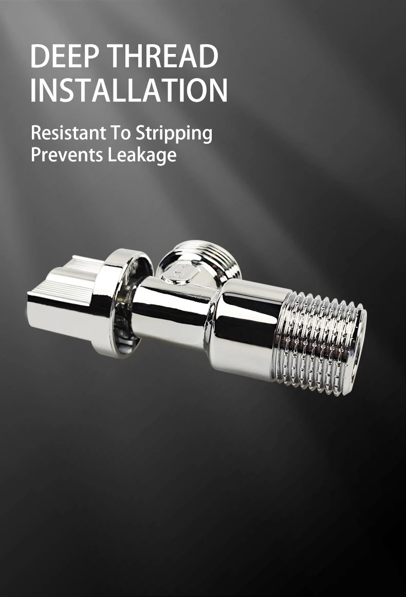 Brass High-Flow Stem Angle Valve Toilet Water Heater Full Open and Close 2 Way Male Forged Brass Angle Valve manufacture