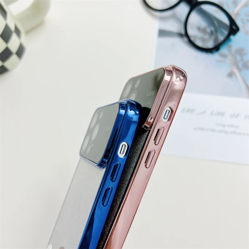 Luxury Electroplating TPU Gradient Bling Glitter Cell Phone Case For iPhone 14 13 12 11 Pro Max Xs Xr Xs Max 7 8 Plus