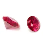 Corundum Round Loose Synthetic 5# Red Corundum Round Shape Brilliant Cut Corundum Gemstones In Stock