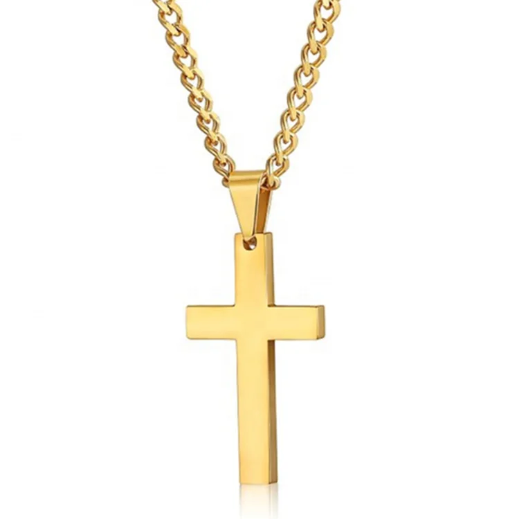 Fashion Silver Chain Cross Men 