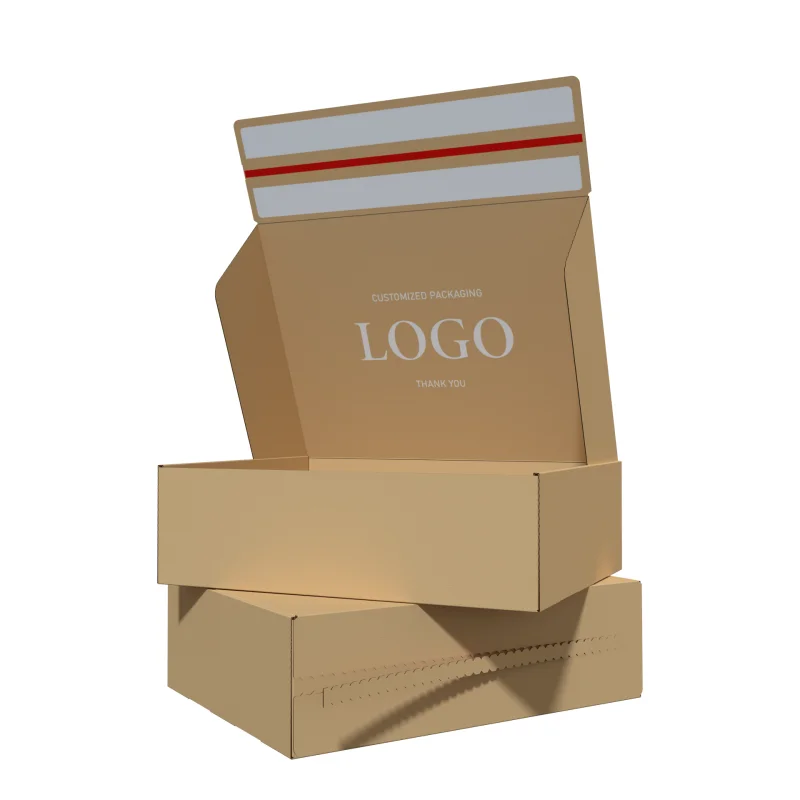product digital printing corrugated kraft paper mailer boxes with tear zipper-7