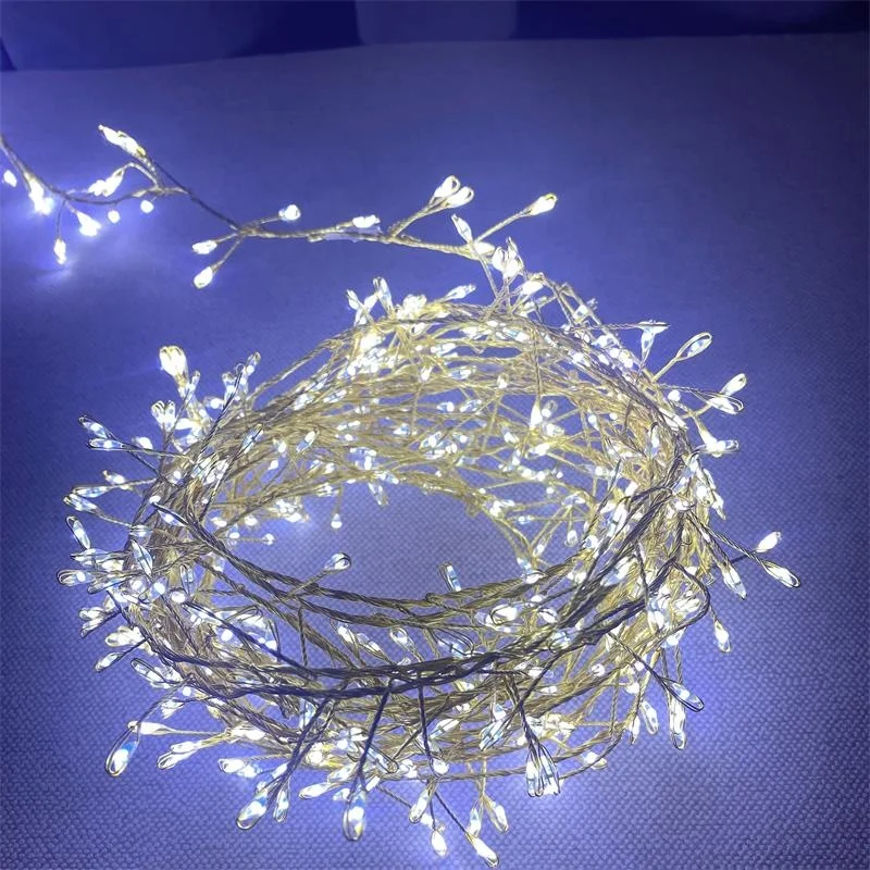 silver wire cluster lights 480 led