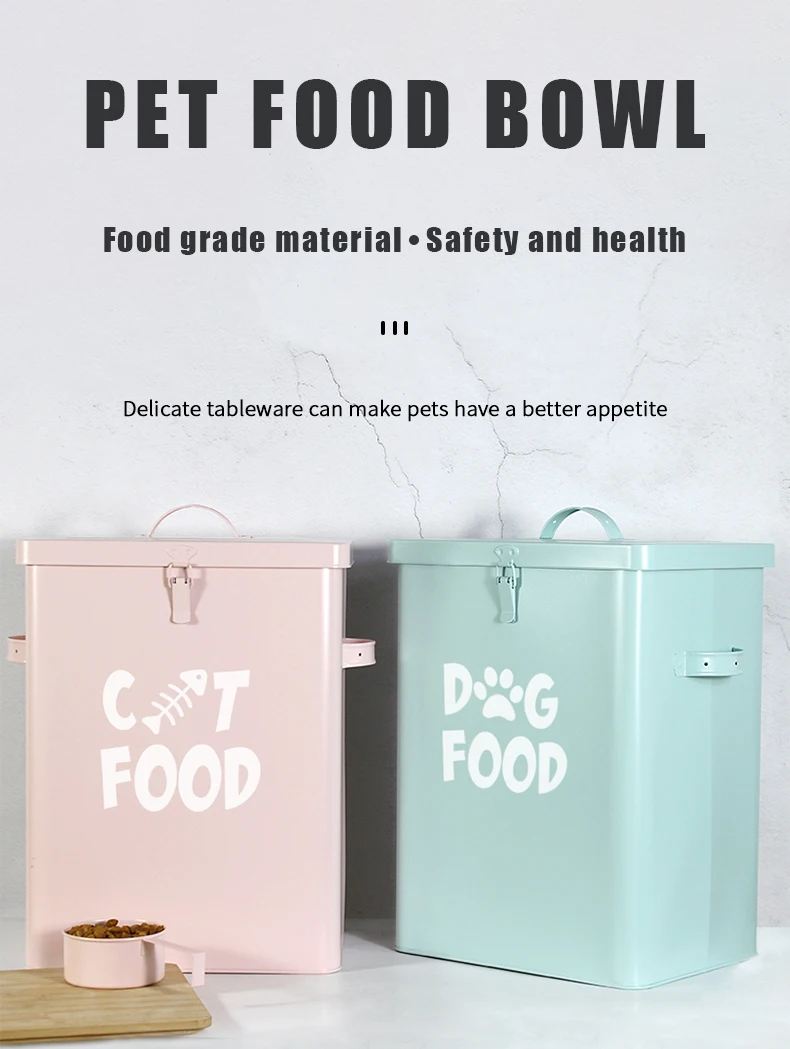 27 L Capacity Durable and Anti-rust Large Pet Food Storage Container for Dog and Cat