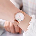 Fashion Crystal Watches Fashion Crystal Relojes De Mujer Minimalism Mesh Stainless Steel Women Watches