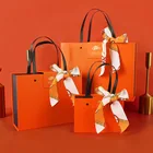 Box Custom Shoe Packing Box With Handles Deluxe Wedding Gift Flip Box Dress Packing Magnetic Box Ribbon
