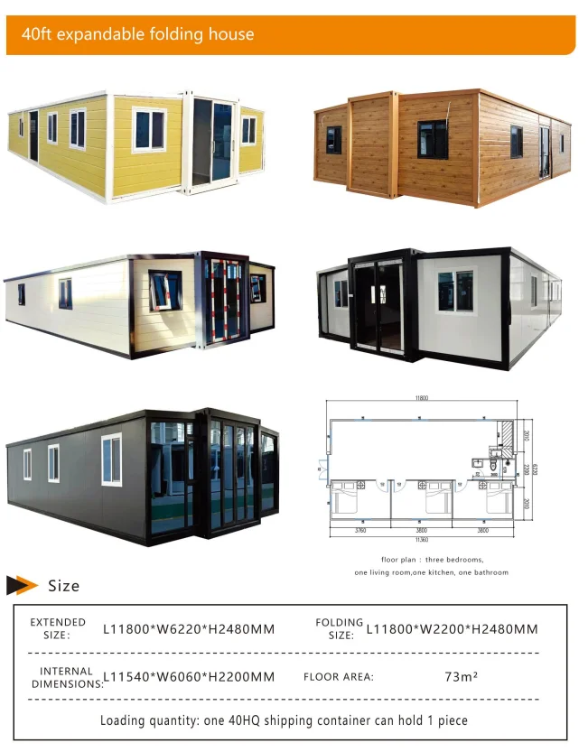 Luxury 40ft & 20ft Industrial-Style Modified Shipping Container for Outdoor Shops & Hospitals Durable Sandwich Panel Material factory