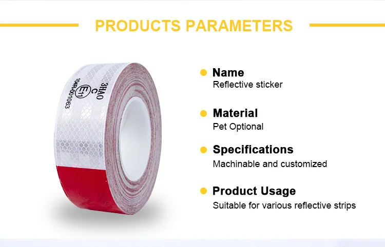 High Visibility Vehicle DOT-C2 Conspicuity Reflective Material Tape Sticker 5CM for Custom Traffic Signs factory