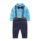 Cotton Clothes Long Sleeve Cotton Clothing Sets 2pcs Children's Gentleman Outfits Boy's Overalls Clothes