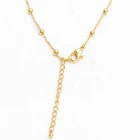 Jewelry Manufacture 18k Gold Plated Brass Jewelry Link Chain With Spacer Beads Chain Fashion Women Necklace Manufacture