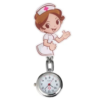 Manufacturer Wholesale Modern Quartz Cartoon Female Nurse Pocket Watch