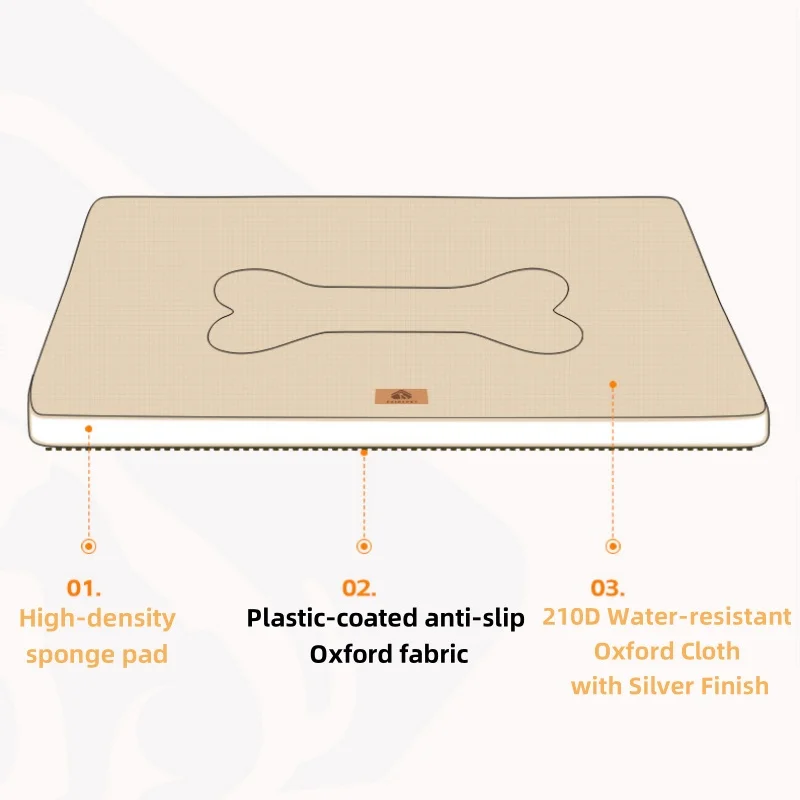 Hot Sale 210D Oxford Cloth Waterproof Pet Mat All Season Universal Pet Bed for Small Medium Large Dogs Cats Pet Supplies manufacture