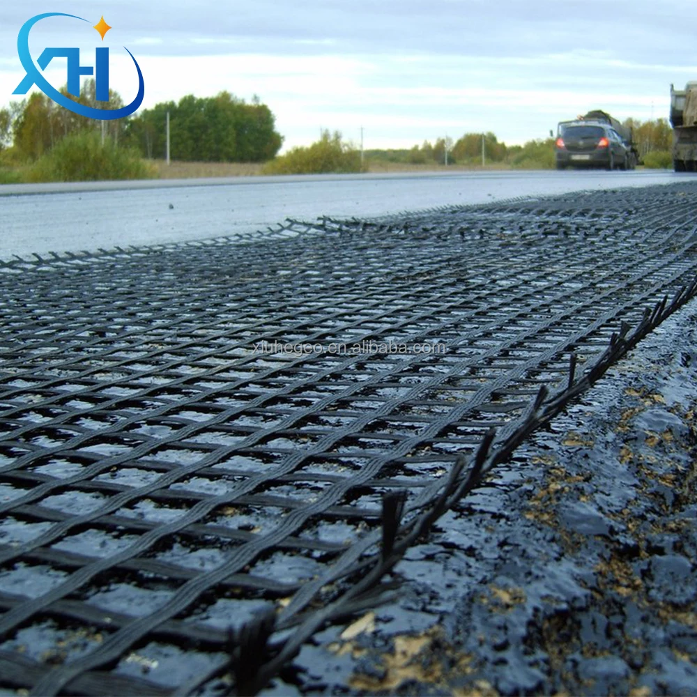 Fiberglass Geogrid Biaxial Geogrid With Bitumen Coating For Asphalt