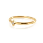 Band Silver Band Women Engagement Single Diamond Gold Plated Silver Eternal Band Rings