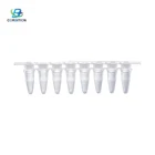 Strip Tube PCR 8-Tube And Cover Strip 0.2ml Natural Flat Cover Numbered Tube