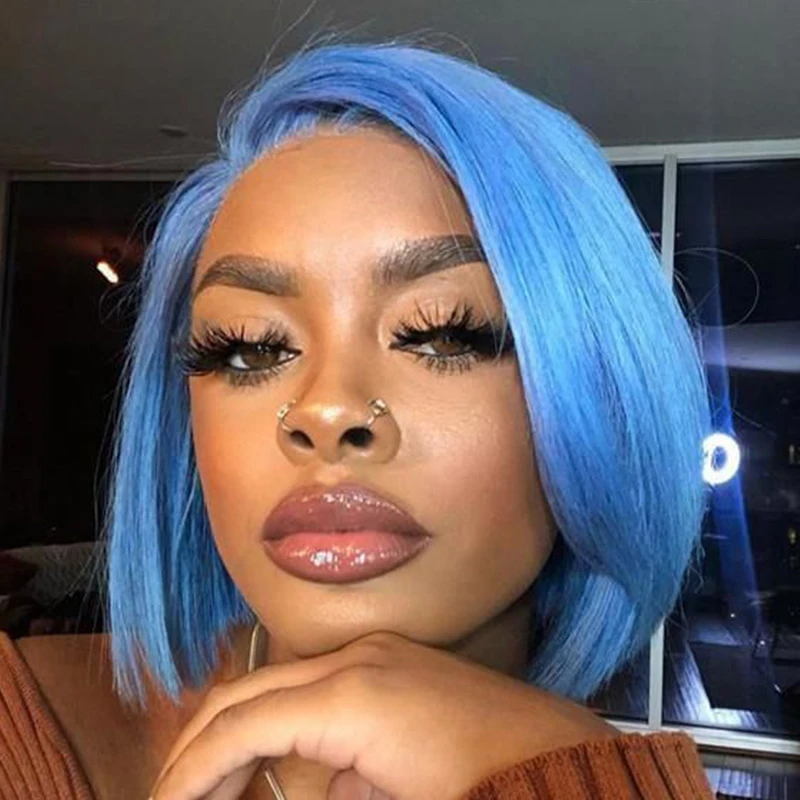 bob wigs blue