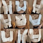 Vest Cross Sexy Tops For Women 2021 Sweater Bandage Vest Women's Sweaters Knit Top Backless Crop Top