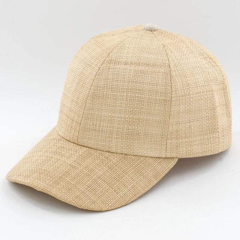 woven straw baseball cap