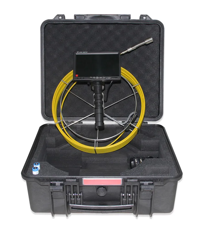 Portable Sewer Drain Pipe Inspection Borescope Push Rod Camera