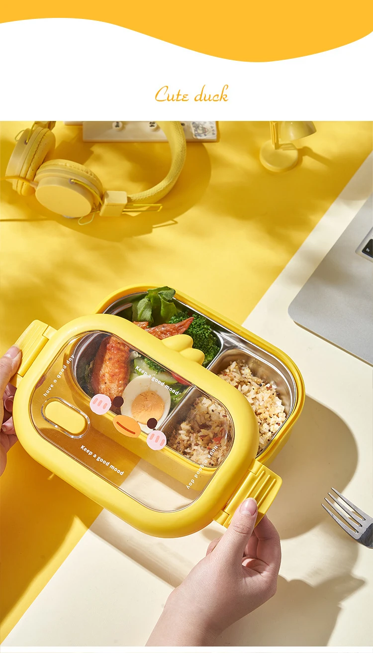 Kawaii Bento Box vaisselle de lux Thermos Lunchbox for School Kids Bento Plastic Stainless Steel Lunch Box