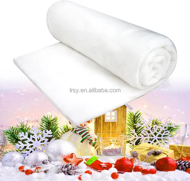 15 Inch X 10 feet Artificial snow blanket Eco friendly fluff snow roll Christmas decoration scatter snow cover carpet