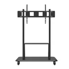 Tv Adjustable Lcd Monitor Stand TV Display Mobile LCD Adjustable TV Monitor Stand Cart With Wheel