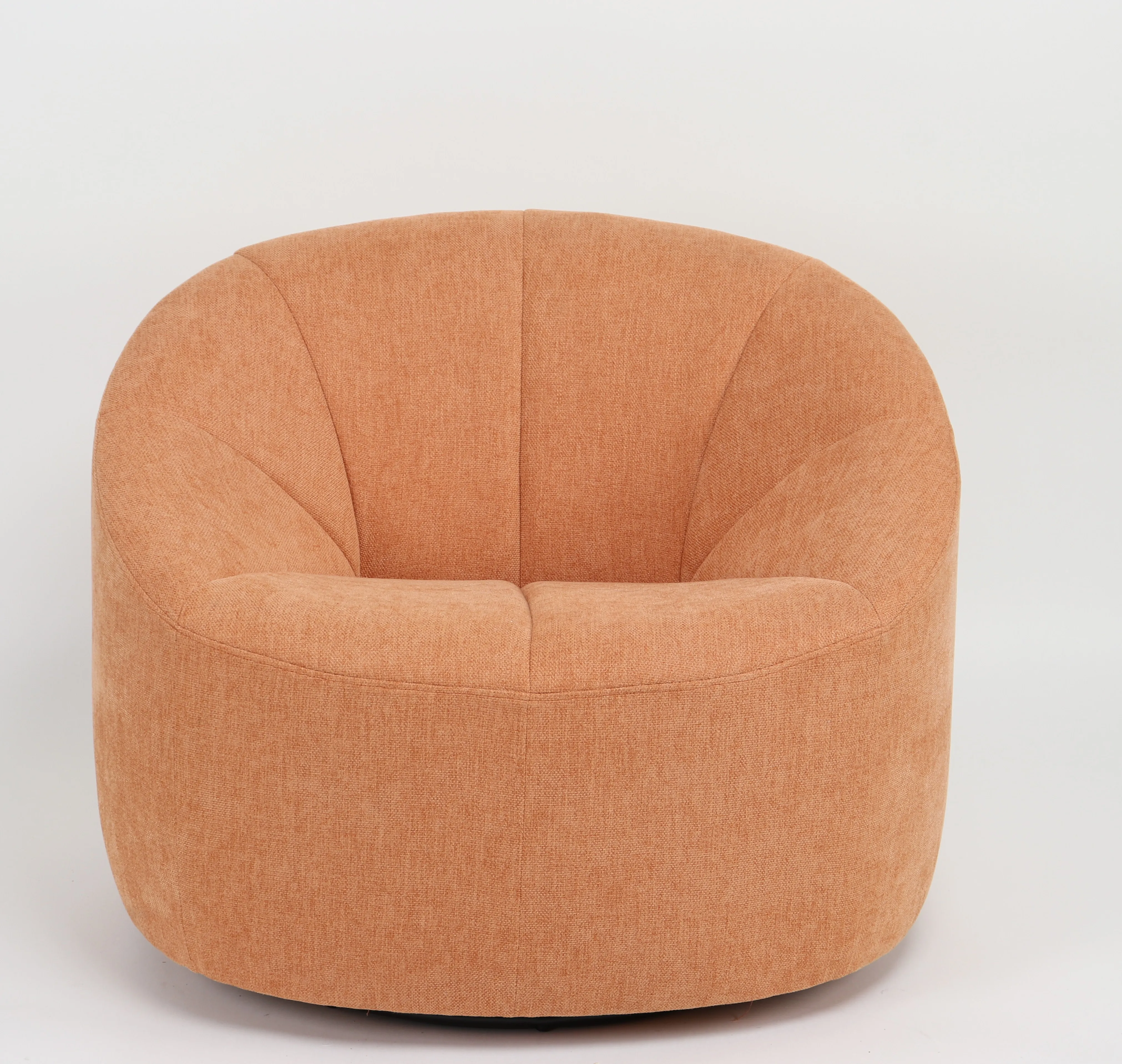 Modern Cushioned Metal Base 360 Swivel Chair Tufted Club Armchair Accent for Living Room manufacture