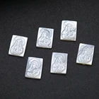 Shell Shell Natural Mother Of Pearl Carved Cameo 12 Zodiac Cross Shell Charm Pendant Jewelry