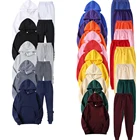 Hoodies Custom Pullover Pant Tracksuit Plain Wholesale Sweatshirts Unisex Women's Men's Hoodies Set