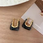 Hoop Earrings Earrings Minimalist Geometric Resin Hoop Earrings Earrings For Women Vintage Gold Plated Jewelry