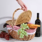 Wicker Wicker Promotion Rattan Wicker Willow Wholesale Customized Picnic Basket
