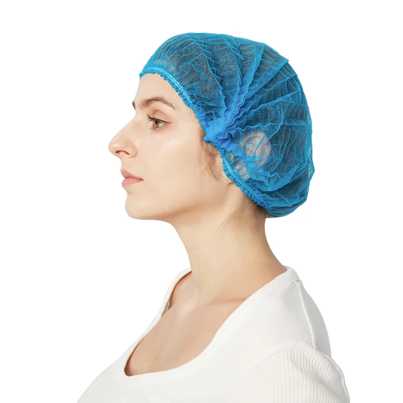 Latex Free Disposable Hair Net with PP Nonwoven Material to Prevent Hair Fall for Food Industry and Cleanroom