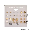 Earrings 12 Pairs Set Earrings 2021 Small Stud Set For Women Vintage Decoration Earrings Set